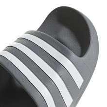 adidas Slides Adilette Aqua 3-Stripes (Cloudfoam Footbed, EVA Straps) grey/white - 1 Pair